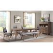 Pemberly Row Transitional Wood Dining Table with Leaf in Chestnut