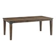 Pemberly Row Traditional Wood Table with Leaf in Gray Finish