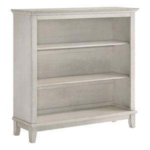 Pemberly Row Youth 52&quot Transitional Wood Bookcase in White Finish