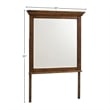 Pemberly Row Youth Transitional Wood Beveled Mirror in Brown Finish