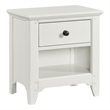 Pemberly Row Youth 1-Drawer Farmhouse Wood Nightstand in White