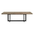 Pemberly Row Transitional Wood Trestle Table in Dune Gray Finish