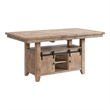 Pemberly Row Farmhouse Wood Gathering Table in Sandwash Brown