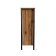 Pemberly Row Wood Contemporary 5 Drawer Chest in Hickory Finish