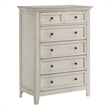Pemberly Row Transitional Youth 5-Drawer Chest in Rustic White