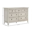 Pemberly Row Wood Transitional 7-Drawer Dresser Rustic White