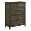 Pemberly Row Wood Transitional 6-Drawer Standard Chest in Gray