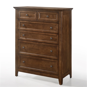 Pemberly Row Wood Transitional 6-Drawer Standard Chest in Tuscan