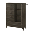 Pemberly Row Contemporary 6-Drawer Gentleman's Chest in Brushed Charcoal