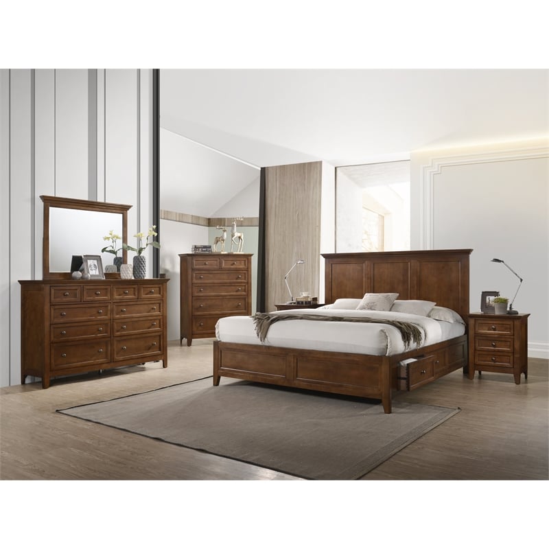 Pemberly Row Wood Transitional 10-Drawer Dresser in Tuscan Finish