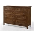 Pemberly Row Wood Transitional 10-Drawer Dresser in Tuscan Finish