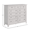 Pemberly Row Transitional 11-Drawer Gentlemen's Chest in Rustic White