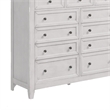 Pemberly Row Transitional 11-Drawer Gentlemen's Chest in Rustic White