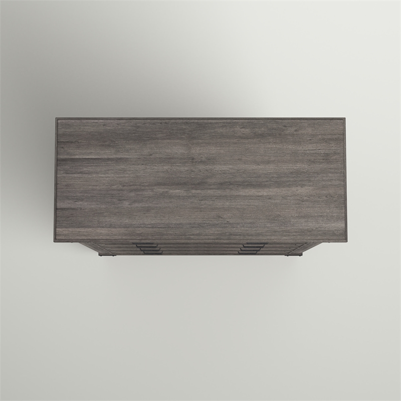 Pemberly Row Contemporary 6-Drawer Standard Chest Brushed Steel