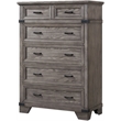 Pemberly Row Contemporary 6-Drawer Standard Chest Brushed Steel