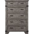 Pemberly Row Contemporary 6-Drawer Standard Chest Brushed Steel