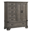 Pemberly Row Contemporary 6-Drawer Gentleman's Chest Brushed Steel