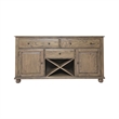 Pemberly Row Traditional Sideboard Weathered Chestnut finish