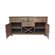 Pemberly Row Traditional Sideboard Weathered Chestnut finish