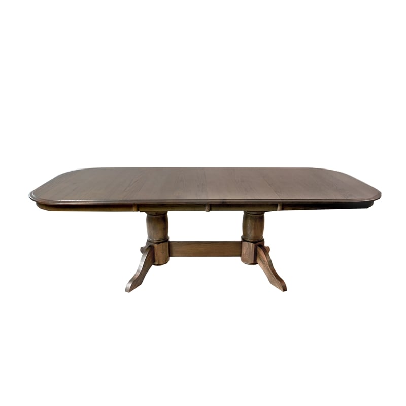 Pemberly Row Solid Wood Traditional Rectangular Trestle Table