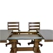 Pemberly Row Solid Wood Traditional Rectangular Trestle Table