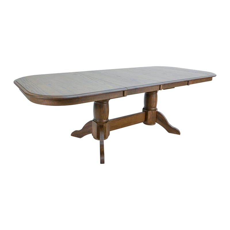Pemberly Row Solid Wood Traditional Rectangular Trestle Table