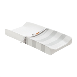 Pemberly Row Contemporary Mattress Fabric Premium 2-Sided Changing Pad in Cream