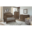 Pemberly Row Traditional Wood Changer Topper in Rosewood Brown