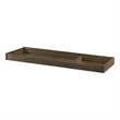 Pemberly Row Traditional Wood Changer Topper in Rosewood Brown