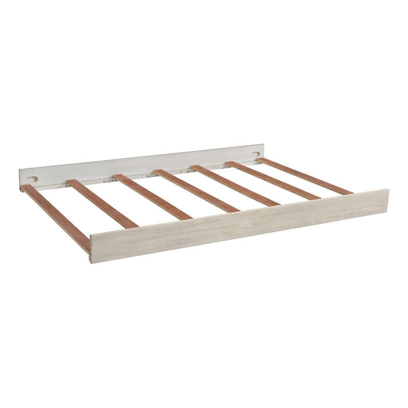 Pemberly Row Contemporary Wood Full Size Bed Rails in Willow Gray Finish
