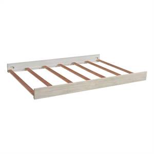 Pemberly Row Contemporary Wood Full Size Bed Rails in Willow Gray Finish