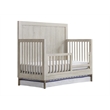 Pemberly Row Contemporary Wood Convertible Crib in Willow Gray Finish
