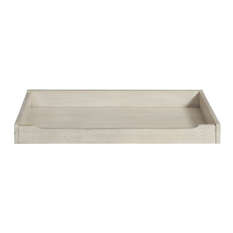 Pemberly Row Contemporary Wood Changer Topper in Willow Gray