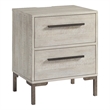 Pemberly Row Contemporary Wood Nightstand in Willow Gray Finish