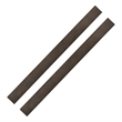 Pemberly Row Farmhouse Wood Full Size Bed Rails in River Rock Brown