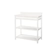 Pemberly Row Contemporary Wood Changer with Shelves/Pad in White