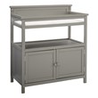 Pemberly Row Contemporary Wood Changer with Door/Pad in Gray