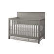 Pemberly Row Contemporary Wood Convertible Crib Panel in Gray Finish