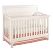 Pemberly Row Farmhouse Wood Convertible Crib in Sea Shell White