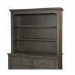 Pemberly Row Farmhouse Solid Hardwood Bookcase in Dusk Gray Finish