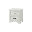 Pemberly Row 2-Drawer Traditional Wood Nightstand in White Dove