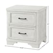 Pemberly Row 2-Drawer Traditional Wood Nightstand in White Dove