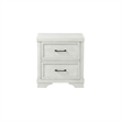 Pemberly Row 2-Drawer Traditional Wood Nightstand in White Dove