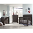 Pemberly Row Farmhouse Wood Toddler Guard Rail in River Rock Brown