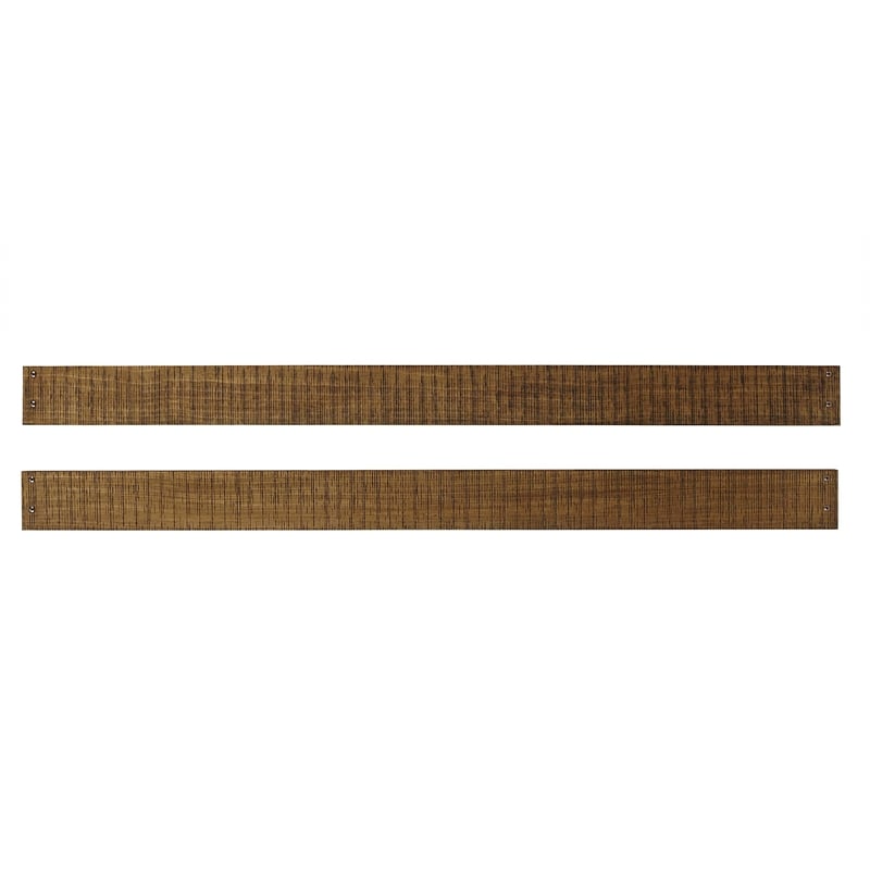 Pemberly Row Urban Rustic Transitional Wood Bed Rails in Brushed Wheat Brown
