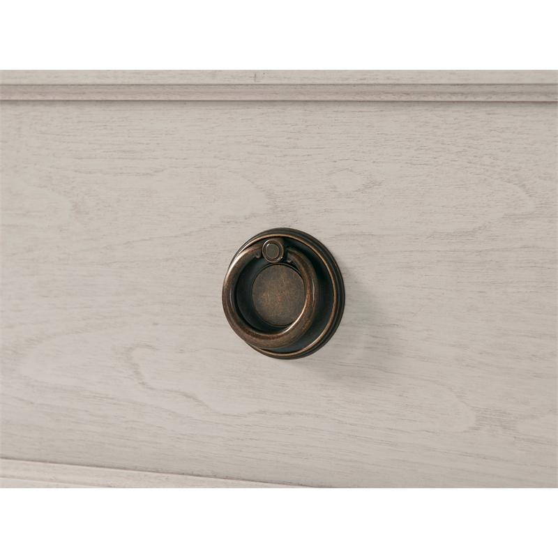 Pemberly Row Transitional Solid Hardwood Changing Tray in Lace Beige