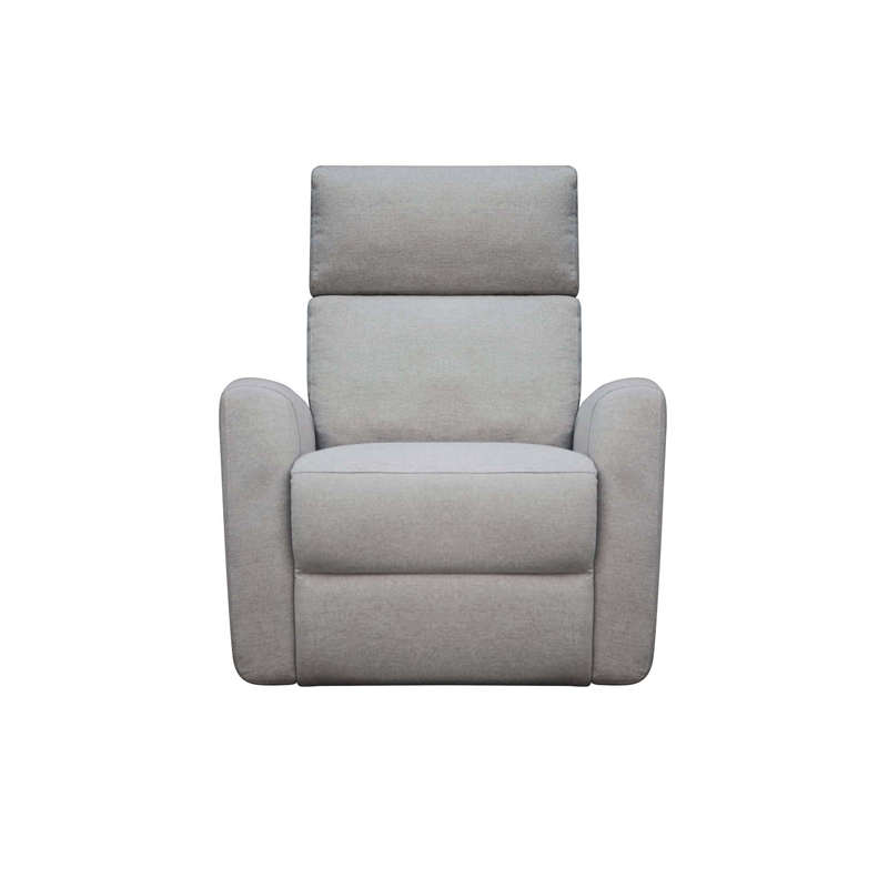 Pemberly Row Fabric Triple Power Swivel Glider and Recliner in Fog Gray