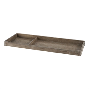 Pemberly Row Traditional Wood Changing Tray in Sandwash Gray