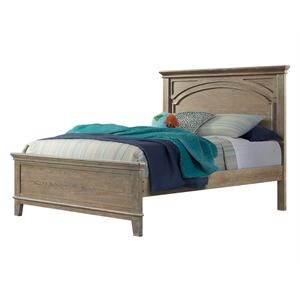 Pemberly Row Traditional Wood Complete Full Bed in Sandwash Gray