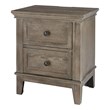 Pemberly Row 2-Drawer Traditional Wood Nightstand in Sandwash Gray